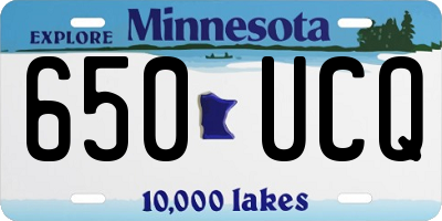 MN license plate 650UCQ