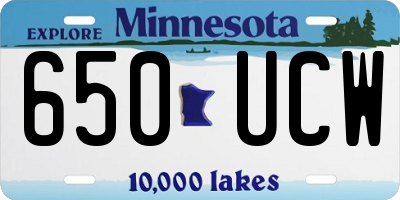 MN license plate 650UCW