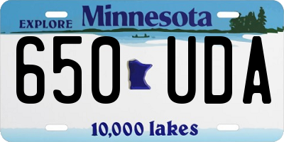 MN license plate 650UDA