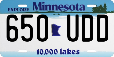 MN license plate 650UDD