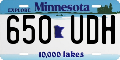 MN license plate 650UDH