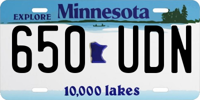 MN license plate 650UDN