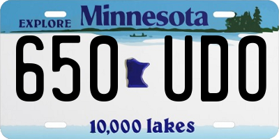 MN license plate 650UDO