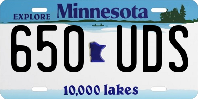 MN license plate 650UDS