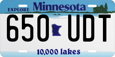 MN license plate 650UDT