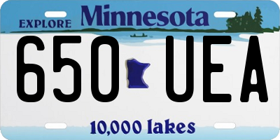 MN license plate 650UEA