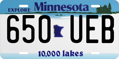 MN license plate 650UEB