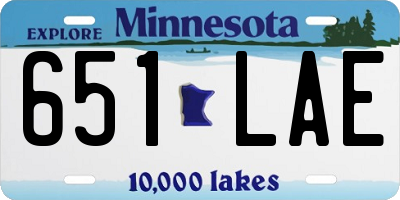 MN license plate 651LAE