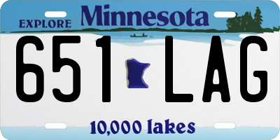 MN license plate 651LAG