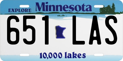 MN license plate 651LAS