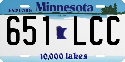 MN license plate 651LCC