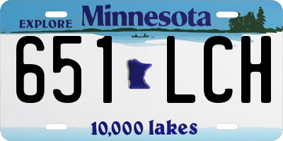 MN license plate 651LCH