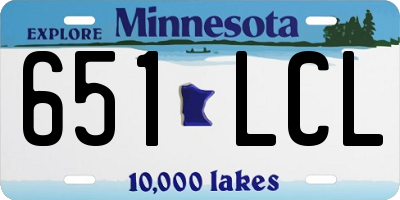 MN license plate 651LCL