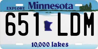 MN license plate 651LDM
