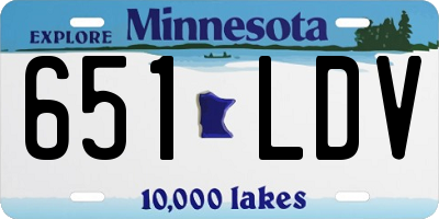 MN license plate 651LDV