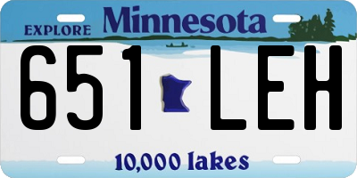 MN license plate 651LEH