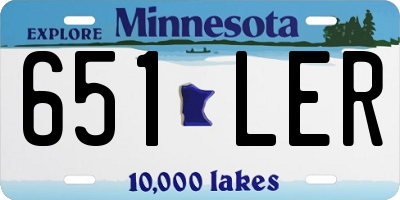 MN license plate 651LER