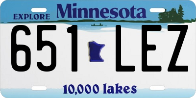 MN license plate 651LEZ