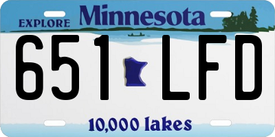 MN license plate 651LFD