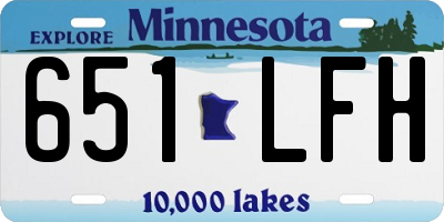 MN license plate 651LFH