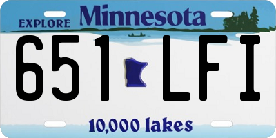 MN license plate 651LFI