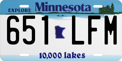 MN license plate 651LFM