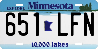 MN license plate 651LFN