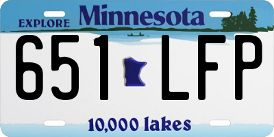 MN license plate 651LFP
