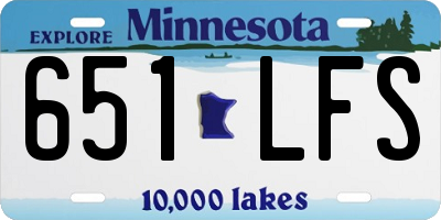 MN license plate 651LFS
