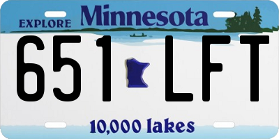 MN license plate 651LFT