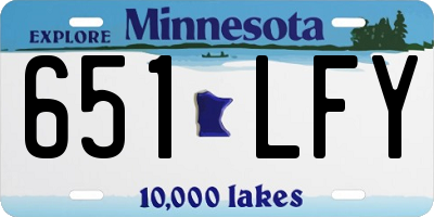 MN license plate 651LFY