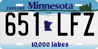 MN license plate 651LFZ