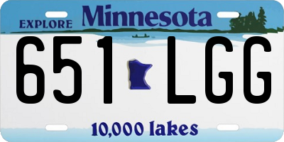 MN license plate 651LGG