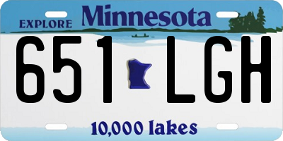 MN license plate 651LGH