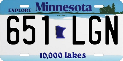 MN license plate 651LGN