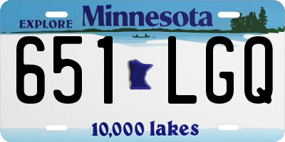 MN license plate 651LGQ