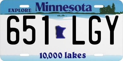 MN license plate 651LGY