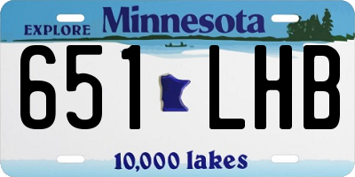 MN license plate 651LHB