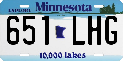 MN license plate 651LHG