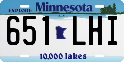 MN license plate 651LHI