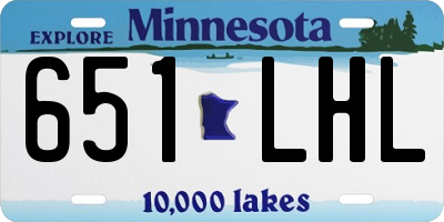 MN license plate 651LHL