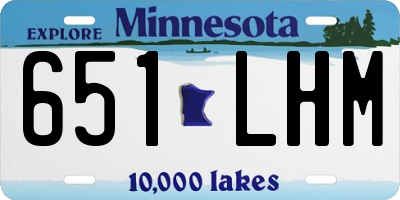 MN license plate 651LHM