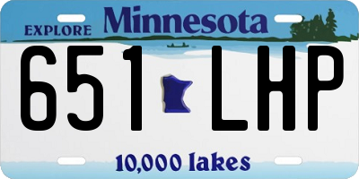 MN license plate 651LHP