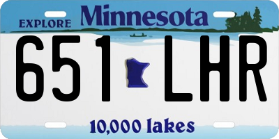 MN license plate 651LHR