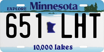 MN license plate 651LHT