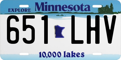 MN license plate 651LHV
