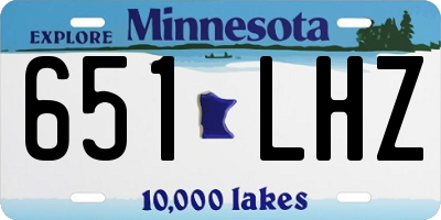 MN license plate 651LHZ