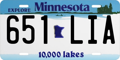 MN license plate 651LIA
