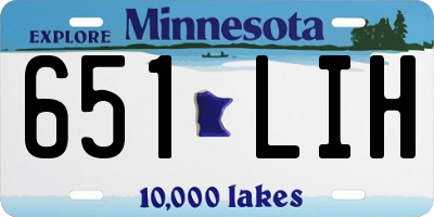 MN license plate 651LIH