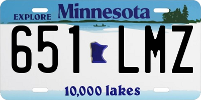 MN license plate 651LMZ